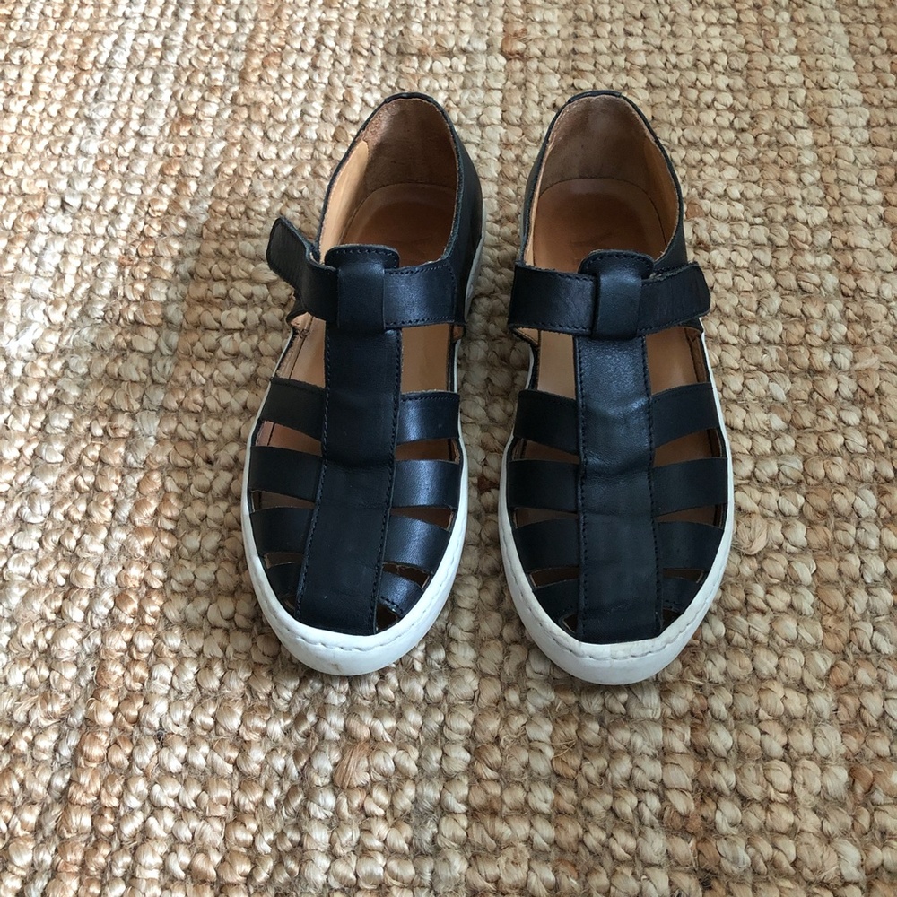 YMC leather slip-ons